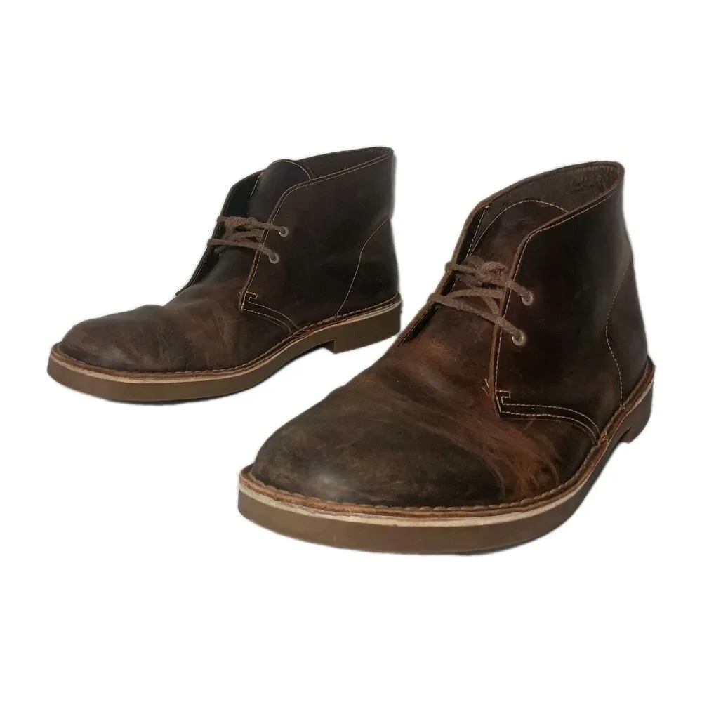 Clarks Bushacre Mens Size 13M Brown Casual Chukka Desert Ankle Boots Shoes 15522